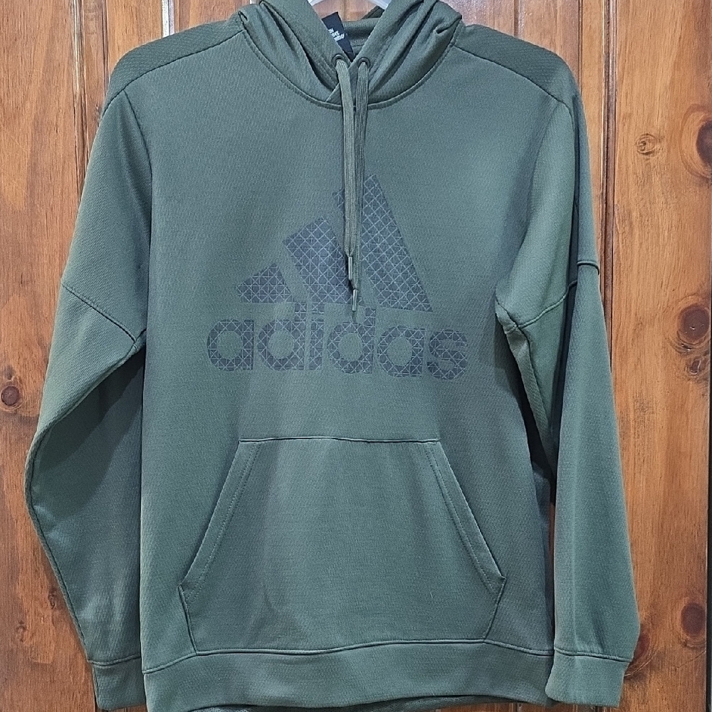 Adidas Men's Forest Green Logo Hoodie